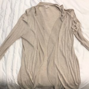 Tan ruffled cardigan